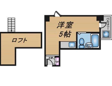 サンパレス21ベルデ(ワンルーム/4階)の間取り写真