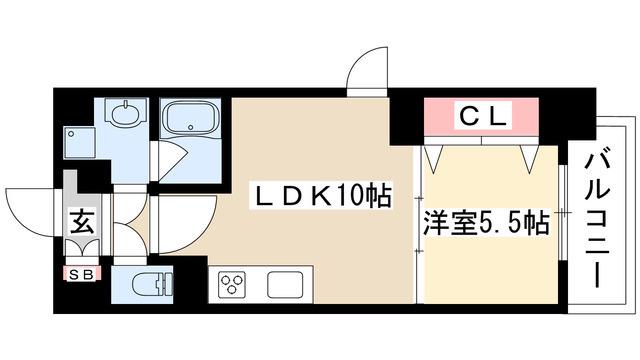 プラチナム(1LDK/2階)の間取り写真