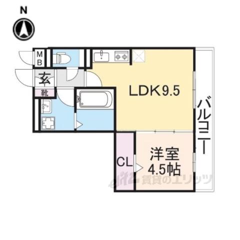 ブルームフォレスト(1LDK/2階)の間取り写真