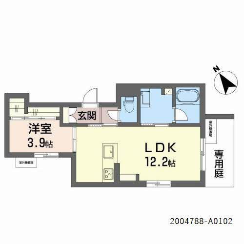 SHAMAISON春日(1LDK/1階)の間取り写真