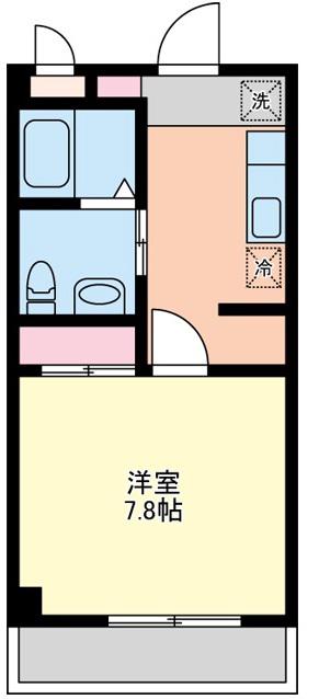 CAMPO ISOLA(1K/1階)の間取り写真