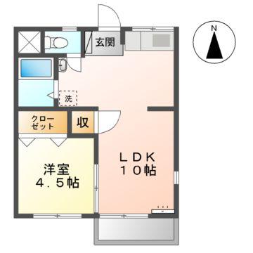イステイト土岐(1LDK/1階)の間取り写真