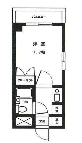 朝日八王子マンション(1K/8階)の間取り写真