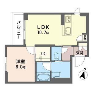 アルプ・フーベル(1LDK/3階)の間取り写真