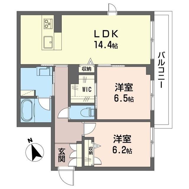 メゾン プルミエール(2LDK/2階)の間取り写真