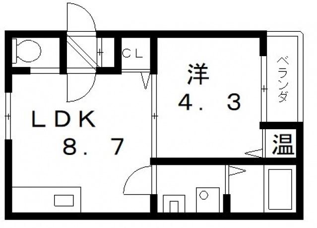 エフアセシアヒュラン(1LDK/3階)の間取り写真