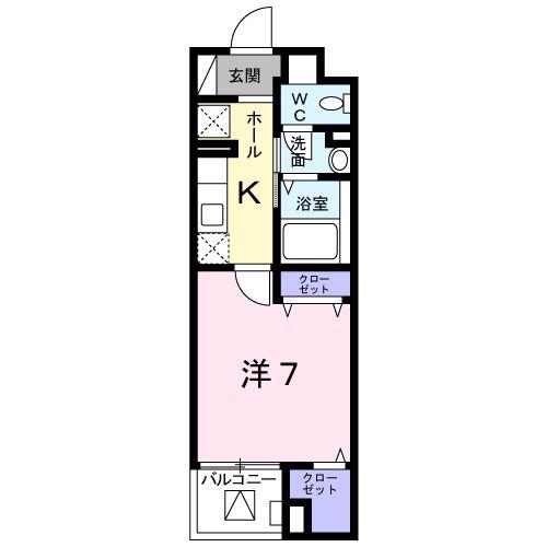 オネスティー(1K/5階)の間取り写真