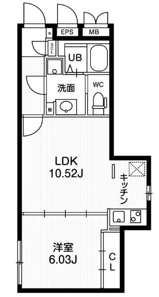 PASEO文京茗荷谷 PASEO文京茗荷谷(1LDK/3階)の間取り写真