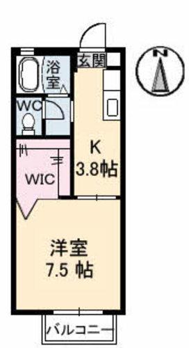 メゾンアニー(1K/1階)の間取り写真