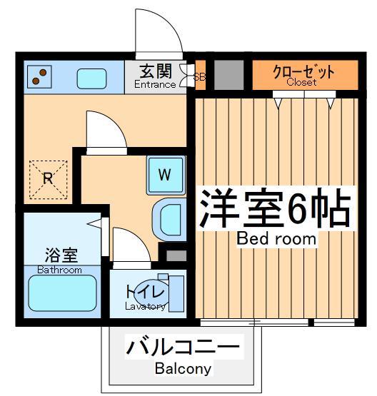 キュービック3(1K/3階)の間取り写真