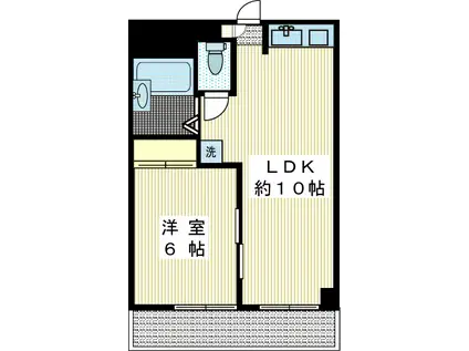 アリーナ登戸(1LDK/3階)の間取り写真