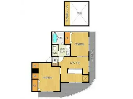 サンシティ六本松(2DK/3階)の間取り写真