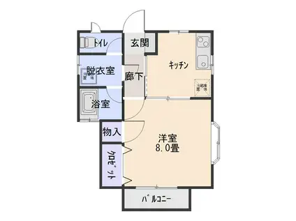 リーフステージ(1DK/1階)の間取り写真