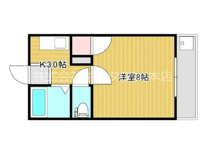 ラ・パルテール当新田(1K/2階)の間取り写真