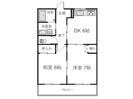 マノワール(2DK/1階)の間取り写真