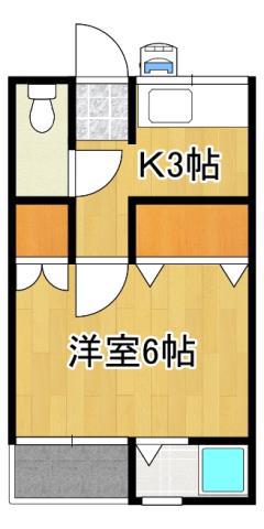 樋口アパート(1K/2階)の間取り写真