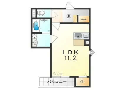 FSTYLE狭山・池尻中1号館(ワンルーム/2階)の間取り写真