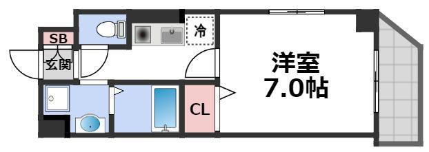 M´プラザ今里弐番館(1K/9階)の間取り写真