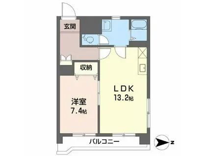 メゾン葛西(1LDK/3階)の間取り写真