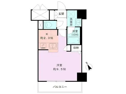 BUENA寺裏通(ワンルーム/1階)の間取り写真