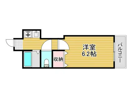 アルカン弐番館(1K/4階)の間取り写真