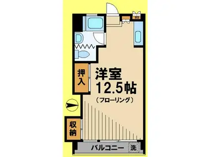 第一セイケンマンション(ワンルーム/2階)の間取り写真