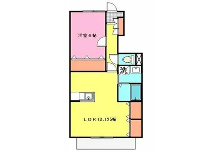 メモリーハイツ(1LDK/1階)の間取り写真