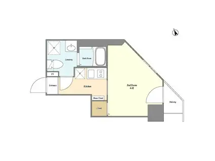 HYS 品川南大井(1K/8階)の間取り写真