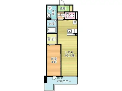 プランドール(1LDK/8階)の間取り写真