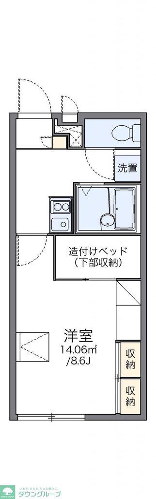 レオパレスWINS(1K/2階)の間取り写真