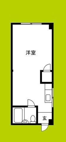 クレインズマンション(ワンルーム/3階)の間取り写真