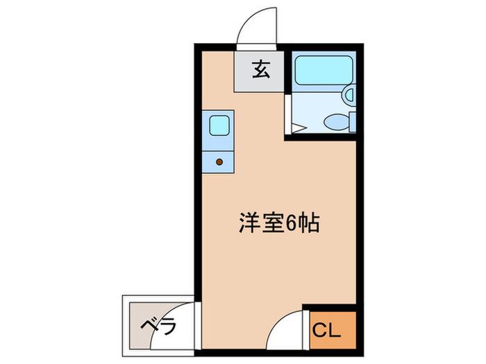 メゾンドール天神橋(ワンルーム/4階)の間取り写真