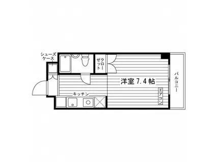 セジュール葛西(ワンルーム/7階)の間取り写真
