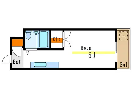 プラザ・ドゥ・ダフネ南砂B棟(ワンルーム/3階)の間取り写真