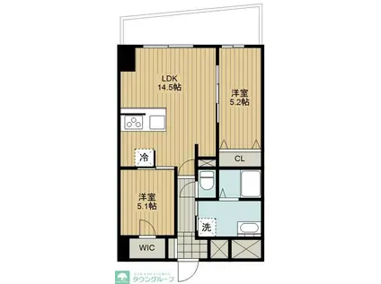 グランシエル川口(1SLDK/12階)の間取り写真