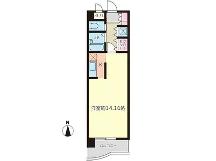 アネックス日立(ワンルーム/4階)の間取り写真