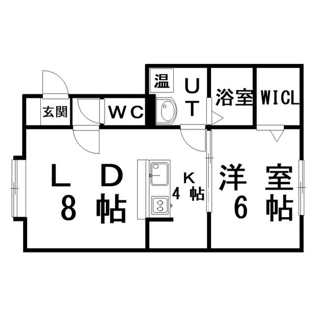 JR根室本線 釧路駅 バス乗車時間:14分 最寄りバス停で下車 徒歩2分 2階建 築13年(1LDK/2階)の間取り写真