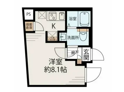 アルファ早宮(ワンルーム/1階)の間取り写真