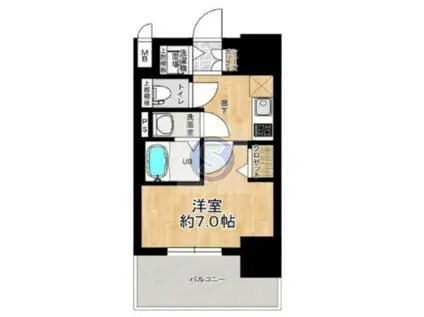 フォーリアライズ阿波座ウエスト(1K/11階)の間取り写真