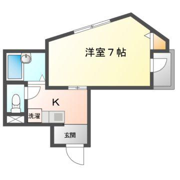 ミレニアム門真(1K/2階)の間取り写真