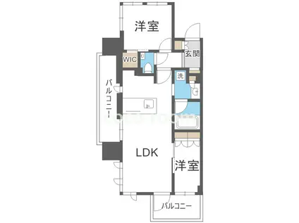 ザ・パークハビオ都島フロント(1LDK/11階)の間取り写真