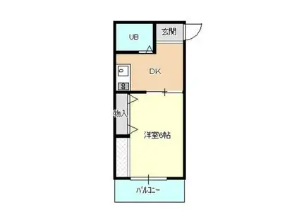 大原YSビル(1DK/4階)の間取り写真