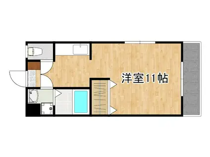 メゾンこうばやし(ワンルーム/1階)の間取り写真