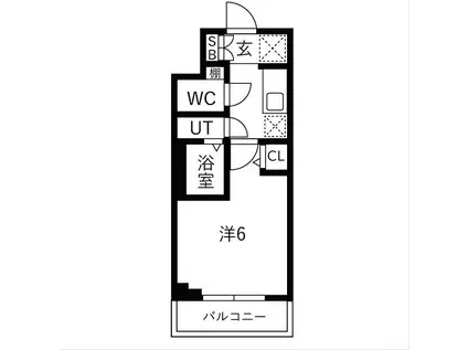 エステムコート心斎橋CENTRAL(1K/10階)の間取り写真