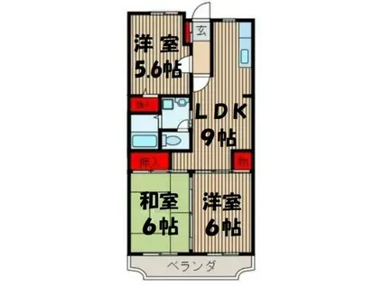 ランドフォレスト北越谷2(3LDK/4階)の間取り写真