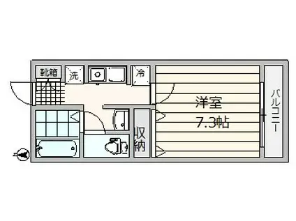 フロレンテ(1K/2階)の間取り写真