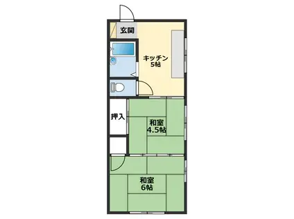 糸賀ビル(2K/3階)の間取り写真