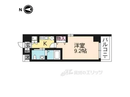 YS FLATS西陣(1K/7階)の間取り写真