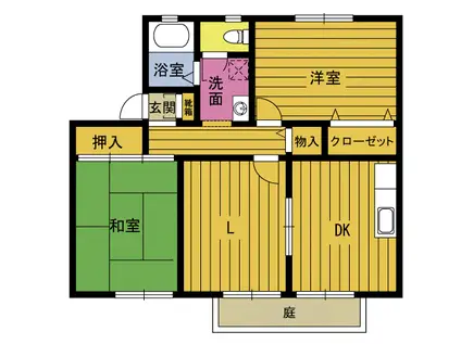 エバーグレースムロヤB(3DK/1階)の間取り写真