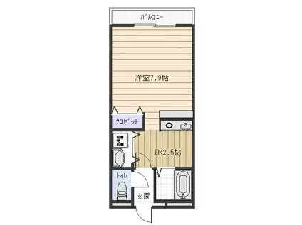 コスモセブン(1K/3階)の間取り写真